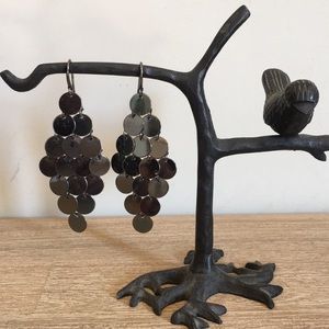 Black Mirror Chandelier Earrings